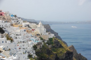 Seaside view of Santorino