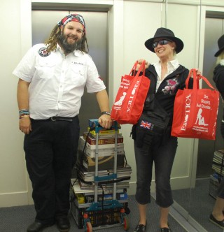 Richard and Kimera, two dear friends, proudly showing of their loot!