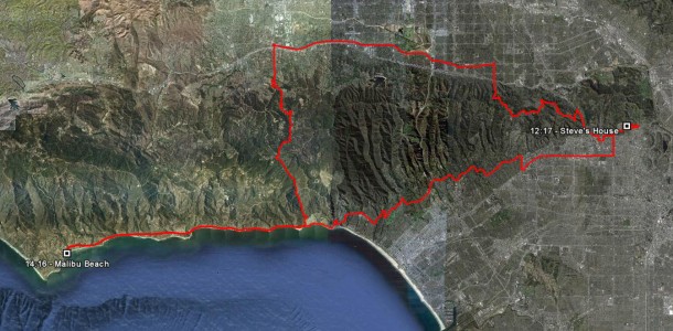 The route we drove from Steve’s house to Malibu Beach. (NY, LBI, LA & LB) The route we drove from Steve’s house to Malibu Beach. (NY, LBI, LA & LB)