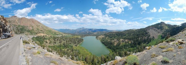 Donner Lake, one of the many beautiful views on the way to Lake Tahoe.