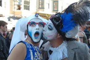 Two sisters of perpetual indulgence. (Folsom Street Fair)