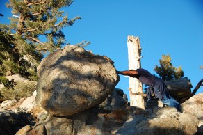 Don re-organizing the mountain. (Palm Springs)