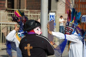 Masked performers. (Leaving Mexico City) Masked performers. (Leaving Mexico City)