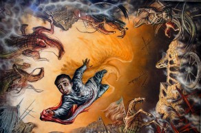 This gigantic ‘mural’ covers a ceiling. (Leaving Mexico City) This gigantic ‘mural’ covers a ceiling. (Leaving Mexico City)