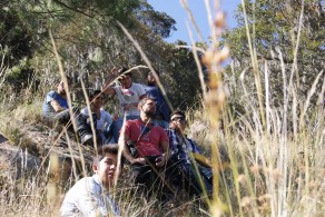Taking a rest about halfway up the hill/mountain. (Hidalgo) Taking a rest about halfway up the hill/mountain. (Hidalgo)