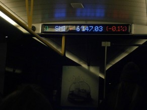 The Swiss showing the stock-market in the bus! (Switzerland) The Swiss showing the stock-market in the bus! (Switzerland)