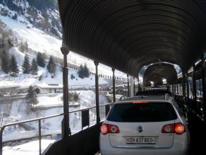 Taking the train through the Alps to Crans-Montana. (Switzerland) Taking the train through the Alps to Crans-Montana. (Switzerland)