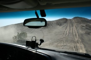 Don was determined to get over this sandy hill. (From Switzerland to Buenos Aires)