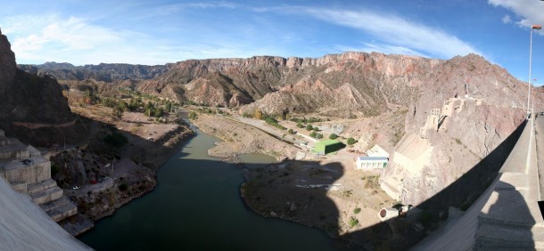 The Valle Grande dam, dry side. (Mendoza)