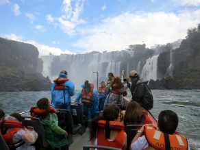 See that waterfall? Let’s go into it! (Iguazu Falls)