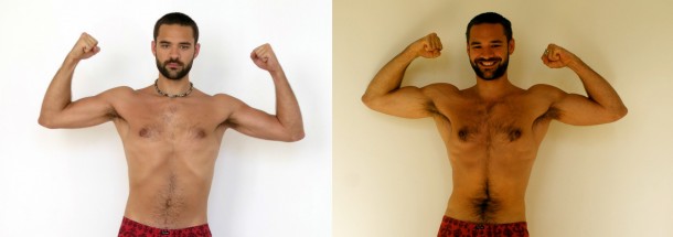 Before/After (Front) (Nomadic Fitness and P90X)