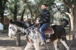 Me, riding at the estancia.