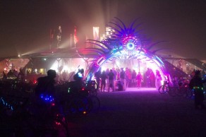Center Camp at night (Burning Man 2012)