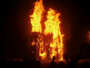 The burning of EGO (Burning Man 2012)
