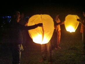 Sky Lanterns for New Years. (Autumn Farm)