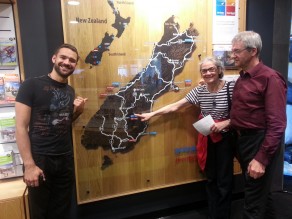 Mum, dad and I arriving in Christchurch.