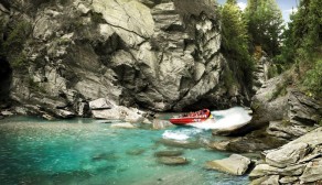 The Red Jet Boat (their photo) (New Zealand’s South Island (Part 1))