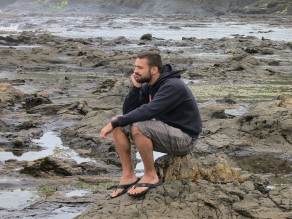 Sitting on a 170,000,000 year old stump. (New Zealand’s South Island (Part 1))