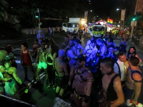 The leather pride people. (Mardi Gras) The leather pride people. (Mardi Gras)