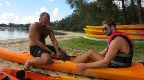 Kayaking in the bay. (well, prepping)