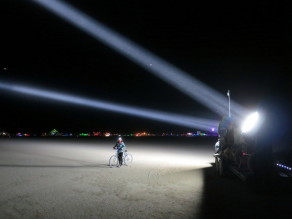 Old war-time search lights. (Burning Man 2013) Old war-time search lights. (Burning Man 2013)