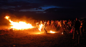 A man and his burning cello. (Burning Man 2013) A man and his burning cello. (Burning Man 2013)
