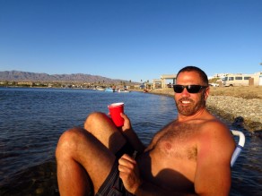 Chilling out at sunset (with better lighting!) (Lake Havasu)