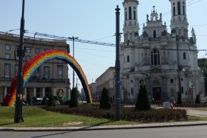 Gay rights symbol, burnt down three days after I left. (Warsaw Wedding)