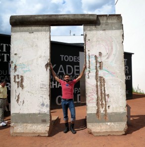 A piece of the infamous Berlin Wall. (Berlin and Tuntenhaus)