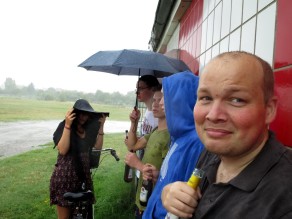Caught out in the rain at an abandoned air field. (Berlin and Tuntenhaus) Caught out in the rain at an abandoned air field. (Berlin and Tuntenhaus)