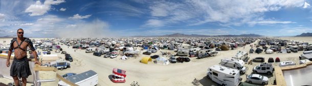 Daytime View of Black Rock City (Burning Man 2014)