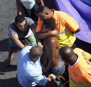 Aerial photo of one of the 47 arrests.