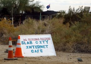Internet Cafe? (Salvation Mountain and Slab City) Internet Cafe? (Salvation Mountain and Slab City)