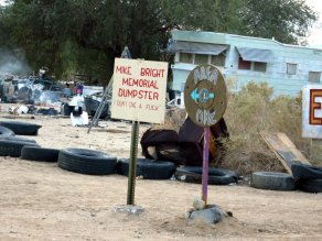 Memorial Dumpster? (Salvation Mountain and Slab City) Memorial Dumpster? (Salvation Mountain and Slab City)