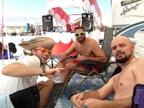 Don and a couple of campmates. (Burning Man 2015) Don and a couple of campmates. (Burning Man 2015)