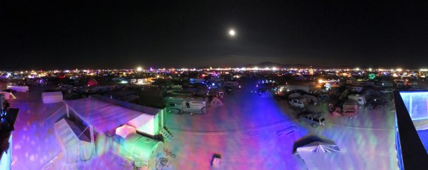 Black Rock City by night (Burning Man 2015)