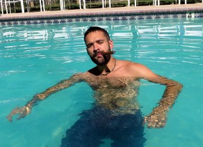 Soaking in the pool. (Walker & Rodeo)