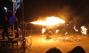 Flame Thrower Shooting Gallery (Burning Man 2015) Flame Thrower Shooting Gallery (Burning Man 2015)