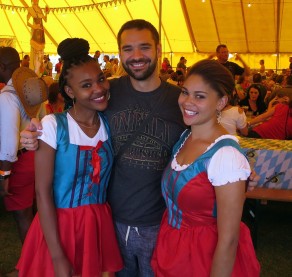 Bavarian dresses; African ladies. Great combination! (Octoberfest and Windhoek)