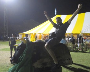 Riding that bull. (Octoberfest and Windhoek) Riding that bull. (Octoberfest and Windhoek)